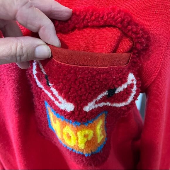 FENDI Sweater (thin) Wool Red Monster Size 46 - Picture 5 of 9